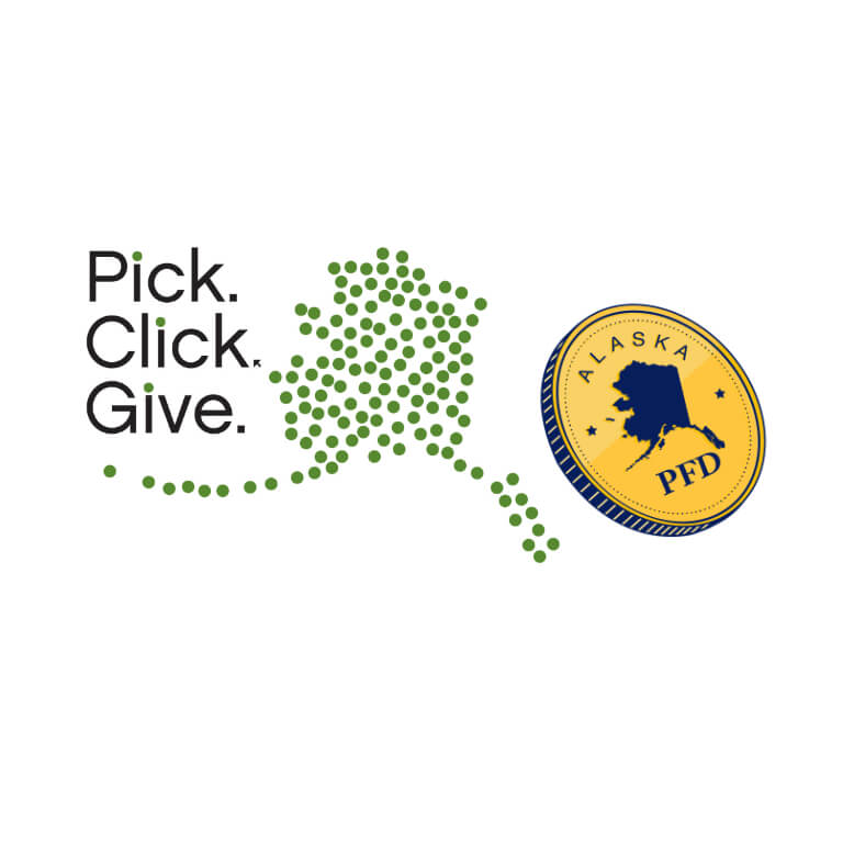 pick.click.give. logo